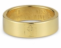 Cross Bible Verse Ring - Yellow Gold