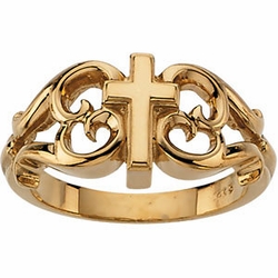 Cross Ring 14k Gold