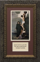 Crucifixion of Our Lord with Prayer Framed