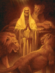 Daniel In The Lion's Den by Scott Gustafson - 2 Unframed Options