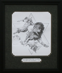 David and the Lion by Norbert McNulty - Framed Christian Art