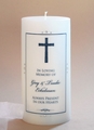 DESIGNER CROSS CHRISTIAN MEMORIAL CANDLE