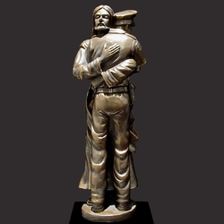 Officer Needs Help Christian Art Sculpture by Timothy P. Schmalz