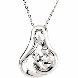 Embraced by the Heart� (Mother) Necklace - Three Children