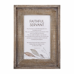 Faithful Servant Framed Pastor Appreciation Wall Art