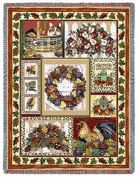 Fall Patchwork Tapestry Throw