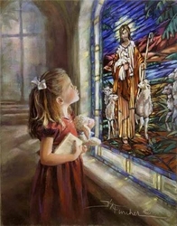 Feed My Sheep by Kathryn Fincher - 2 Unframed Options