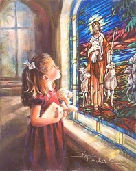 Feed My Sheep by Kathryn FIncher - Artist's Proof