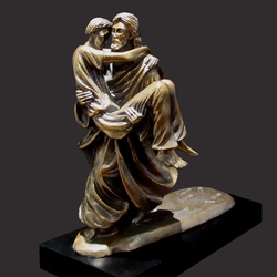 Footprints Christian Art Sculpture by Timothy P. Schmalz