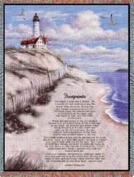 Footprints Inspirational Tapestry Throw