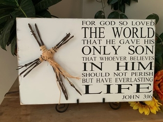 For God So Loved The World Christian Wall Decor