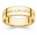 For Her Price Is Far Above Rubies Bible Verse Wedding Band - Yellow Gold