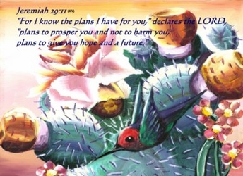 For I Know the Plans Jeremiah 29:11 - Unframed Christian Art