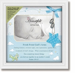 Framed Tabletop Christian Verse Photo Frame - Baby Boy