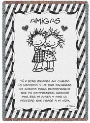 Friends Huggin Spanish Throw Blanket