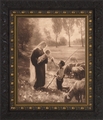 Gift of the Shepherd by Josef Scheurenberg - 3 Ornate Dark Framed Options