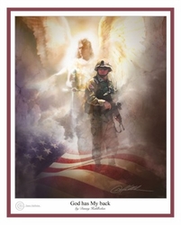 God Has My Back - Male Soldier by Danny Hahlbohm - Christian Art