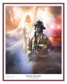God Has My Back - Fireman by Danny Hahlbohm - Unframed Christian Art