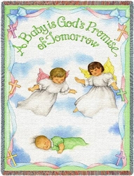 Gods Promise Tapestry Throw Gift for New Baby