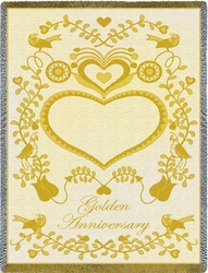 Golden Anniversary Tapestry Throw