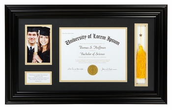 Graduation Photo Frame Black