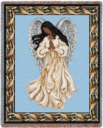 Guardian Angel Mahagony Tapestry Throw