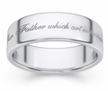 Hallowed Be Thy Name Bible Verse Wedding Band - Sterling Silver