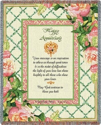 Happy Anniversary Tapestry Throw