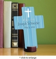 Hear My Prayer - Blue Personalized Baptismal Cross