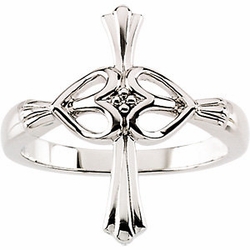 Heart Shaped Mother & Child� Locket  - 14k White Gold