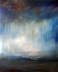 Heaven's Rain Christian Modern Art by Anna Sophia