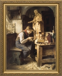 His Madonna by Toby Edward Rosenthal - 4 Gold Framed Options