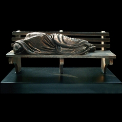 Homeless Jesus Christian Art Sculpture by Timothy P. Schmalz - Two Sizes Available
