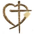 I Cross My Heart Wall Cross Brown