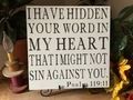I Have Hidden Your Word In My Heart Christian Wall Decor