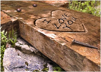 I Love You by Danny Hahlbohm - 5 Unframed Options Available