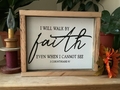 I Walk By Faith Christian Wall Decor