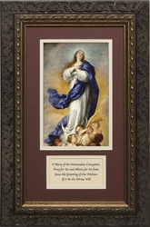 Immaculate Conception with Prayer - Framed Christian Art