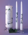 IRISH CLOVER 2 CORNER WEDDING UNITY CANDLES