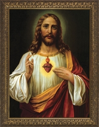 Italian Sacred Heart by Heiliges Abendmahl Zabateri - 4 Framed Options