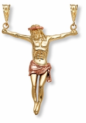 Jesus Crucifixion Pendant - 14K Gold