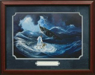Jesus Walking on the Water - Framed Christian Art