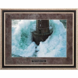 Lighthouse - The Lord is my Rock by Jean Guichard - Framed Christian Art