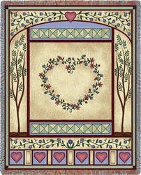 Love Quilt II Tapestry Throw