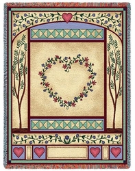 Love Quilt Tapestry Throw