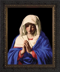 Madonna in Prayer by Giovanni Battista - 4 Ornate Dark Framed Options