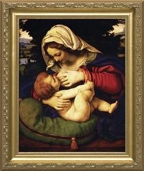 Madonna of the Green Cushion by Andrea Solario - 3 Framed Options