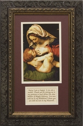 Madonna of the Green Cushion by Andrea Solario - Framed Christian Art