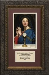 Madonna of the Host with Prayer - Framed Christian Art