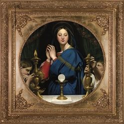 Madonna of the Host by Jean Auguste Dominique Ingres - 2 Spandrel Framed Options